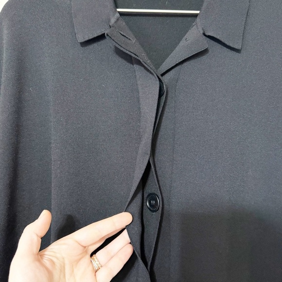 COS Knitted Hybrid-Cape Button Up Poncho Cardigan Sweater in Black One Size - Picture 14 of 14
